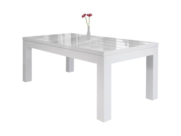 Tisch Xaver MDF weiss Massivholz B 180 T 90 cm