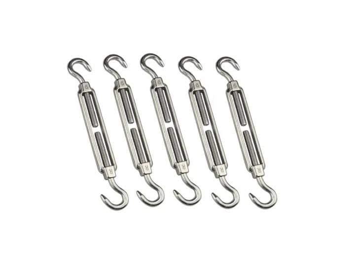 Edelstahl-Spanner, 5PCS Edelstahl 304 Spannschloss Haken Und Draht Seil Spannung(M5)
