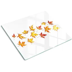 GLASPLATTE 60x52 cm Herbstblätter