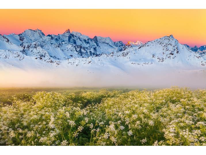 Fototapete PAPERMOON ALPENLANDSCHAFT , bunt, B:5m L:2,8m, Vlies, Tapeten, Fototapete