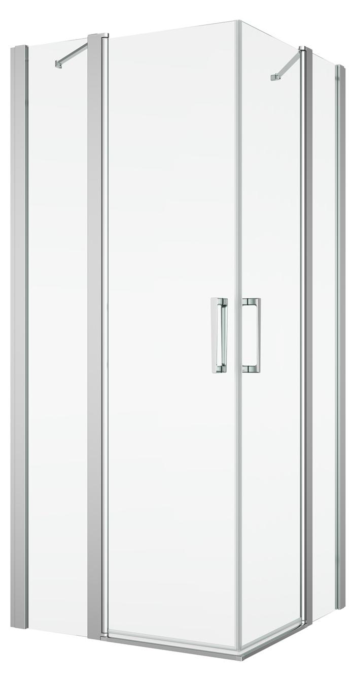 Eckflügel Ronal Divera 80x80x200cm Aluminium/Klar D22DE2B0805007