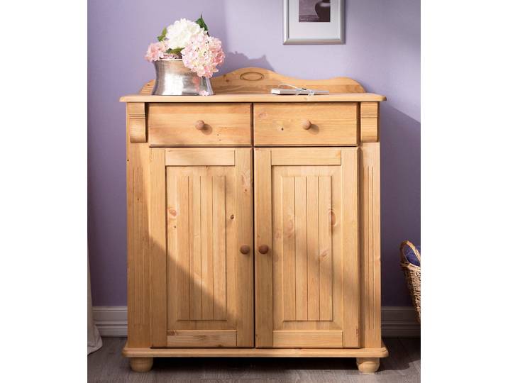 Kombikommode GOODPRODUCT Adele , beige (natur), B:92cm H:103cm T:40cm, Massivholz, Sideboards, Kombikommode, aus massiver Kiefer, 92cm breit