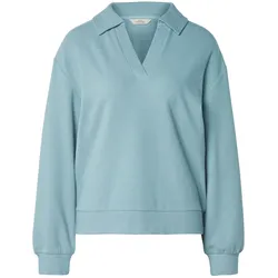 Tchibo - Sweatshirt mit Polokragen - Damen - Gr. S - hellblau