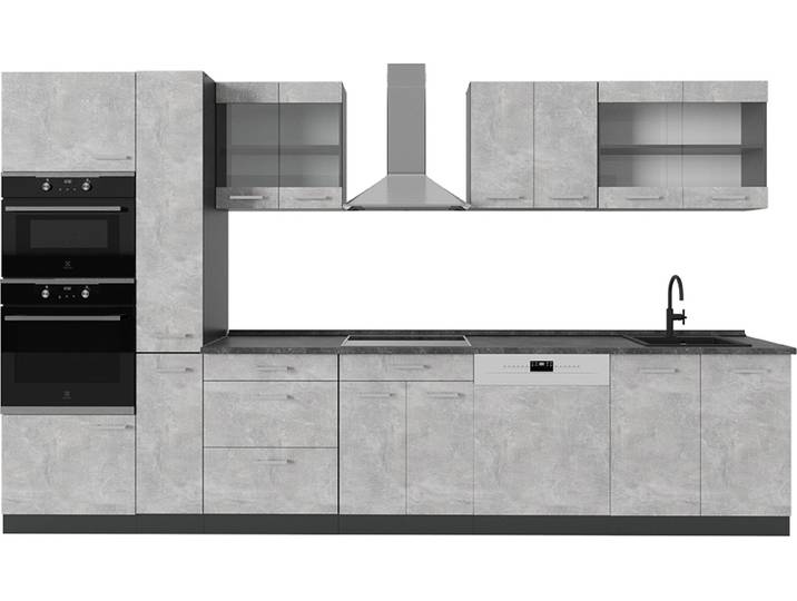 Cuisine complète Vicco R-Line Béton/Anthracite 350cm \, PT Anthracite\, Model 53714