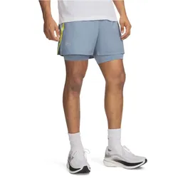 UNDER ARMOUR Launch 5'' 2in1 Laufshorts Herren 448 - blue wind/blue fog/reflective L