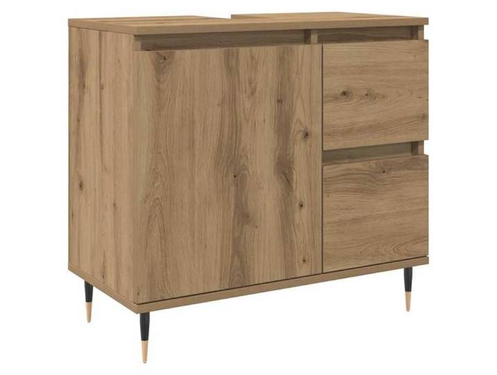 CLARENCE® Armoire de Rangement pour Salle de Bain - Colonne WC - chêne artisanal bois d'ingénierie LL0755