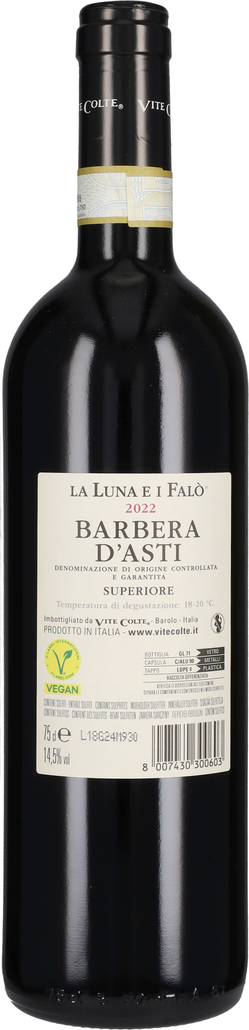 Barbera d'Asti Superiore 'La Luna e i Falò' Vite Colte 2023