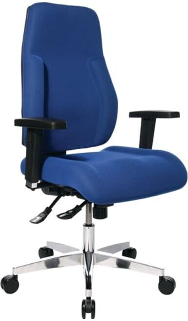 Chaise de bureau pivotante avec mécanisme synchrone ponctuel bleu 430-510 mm san ; Topstar (PI990BC6)