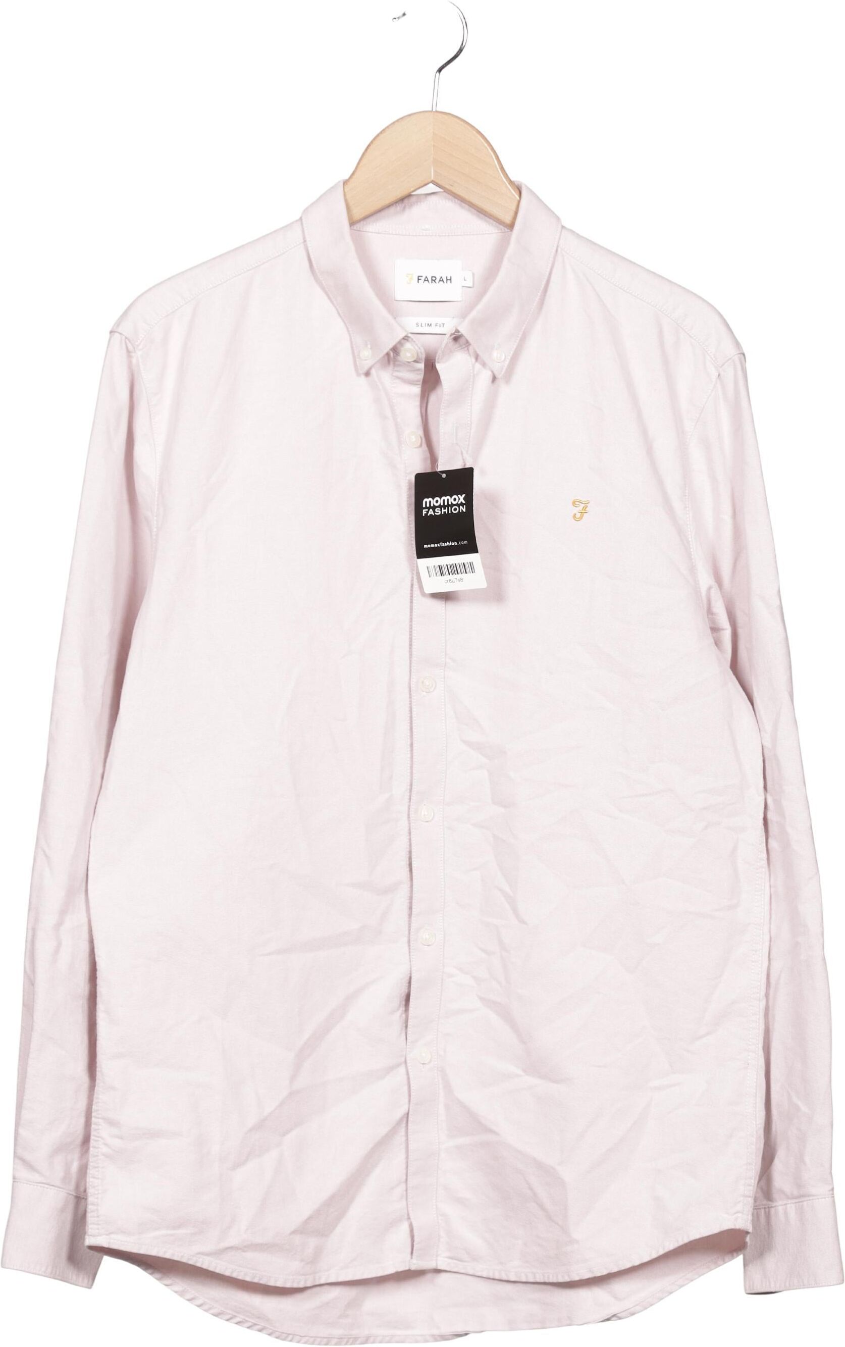 Farah Herren Hemd, Pink, Gr. L, Baumwolle - Second Hand