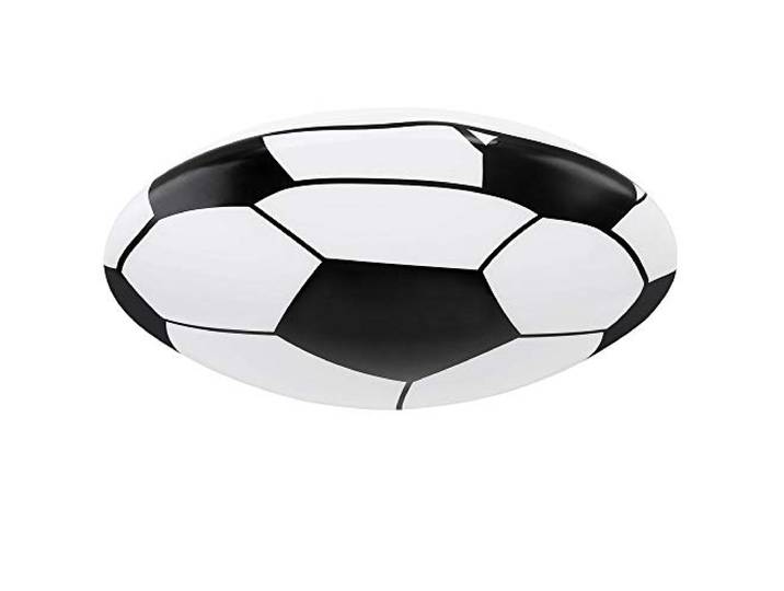 LED Decken Leuchte Fußball Dekor schwarz rund Strahler Lampe weiß Ball Motiv Kinder Zimmer