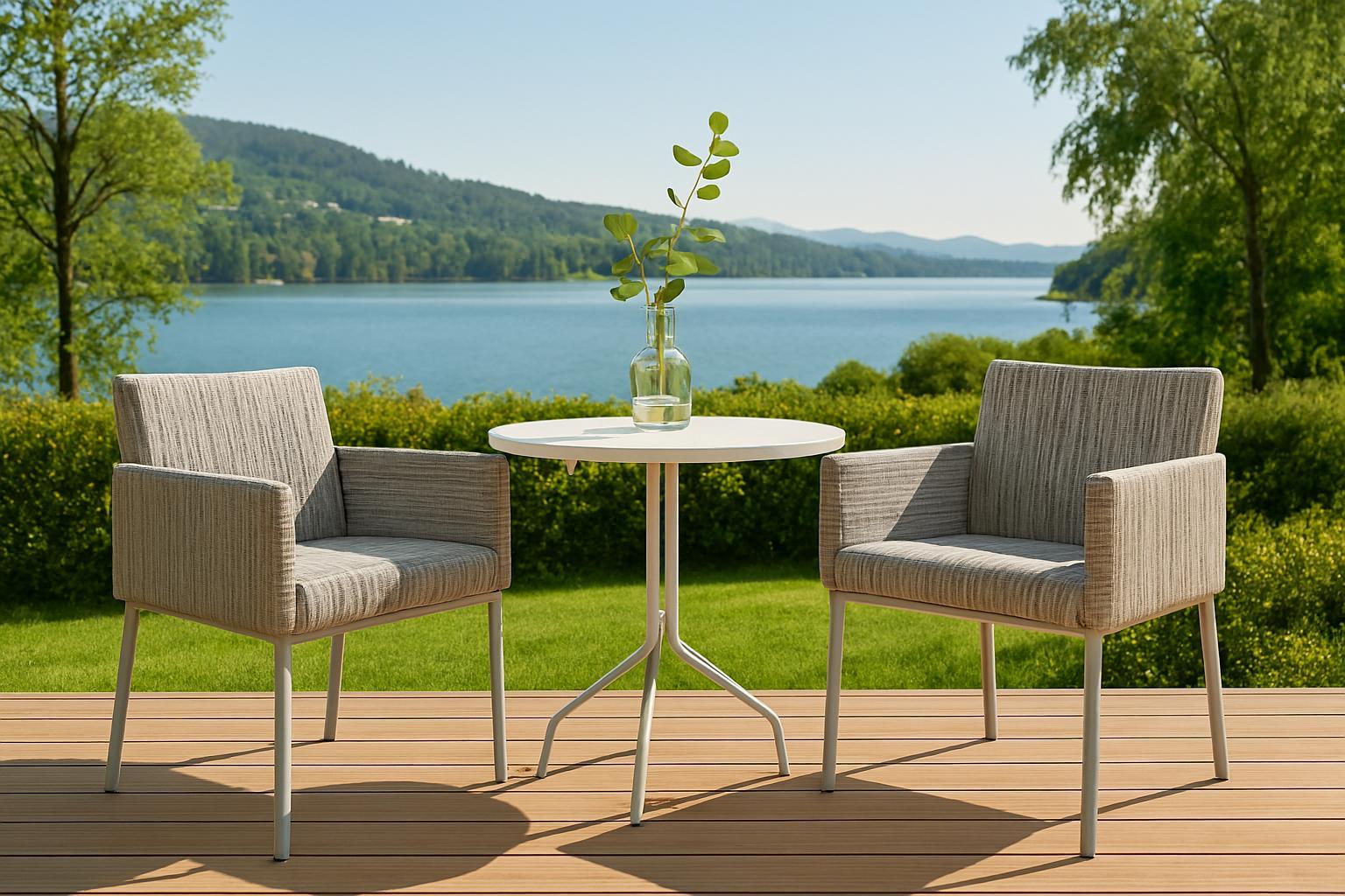 Gartenstuhl Paris Luxury 2er Set in Kaschmir für Balkon und Terrasse
