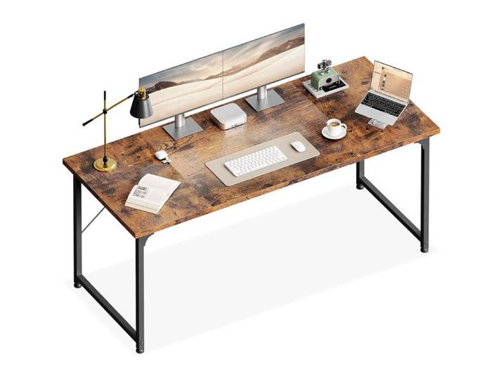 Coleshome Grand Bureau d'Ordinateur Table de Bureau idéale comme bureau informatique 160x55cm Marron