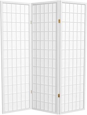 Red Lantern 5 ft. Tall Window Pane Shoji Screen