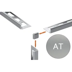 Schlüter Systems JOLLY-AT Außenecke 90° Aluminium AT - Aluminium titan matt eloxiert Höhe: 11 mm
