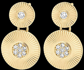 Edenly Ohrringe Frische - Sol - 9 Karat Gelbgold und Diamanten