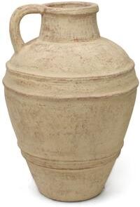 "Artissance 18""H Brown Pottery Bottle With Handle Vintage Finish"
