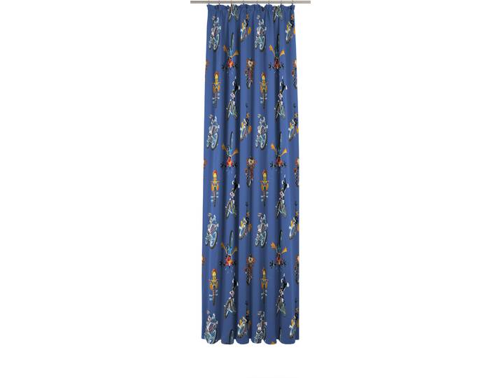 Vorhang WIRTH Looney Gr. 2, blau, B:142cm H:175cm, Satin, Polyester, Gardinen, Vorhang, Warner Bros.