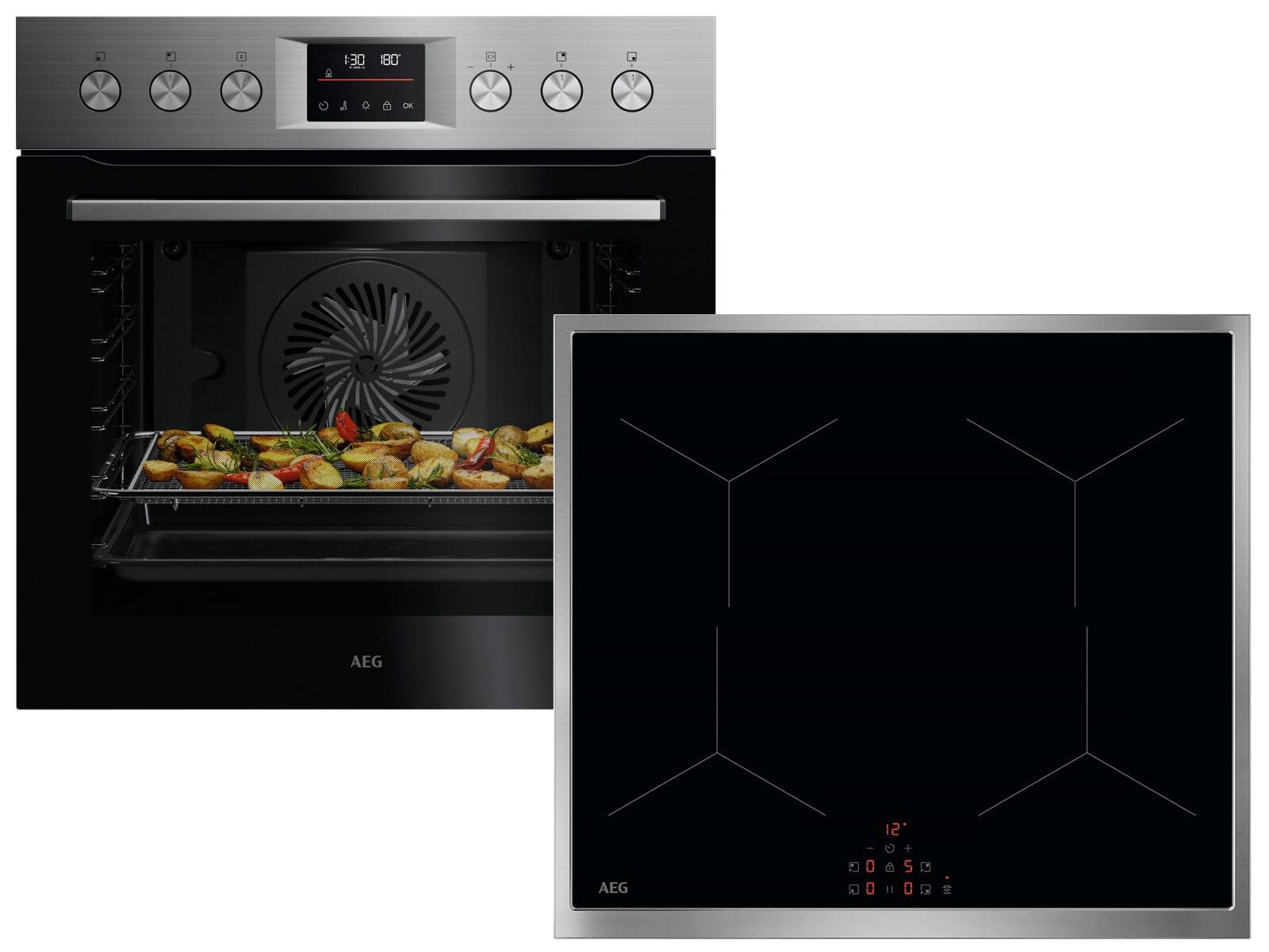 AEG AH53M Set Pyrolyse Einbauherd OU5PE40AM + Induktionskochfeld OIX64A00XB
