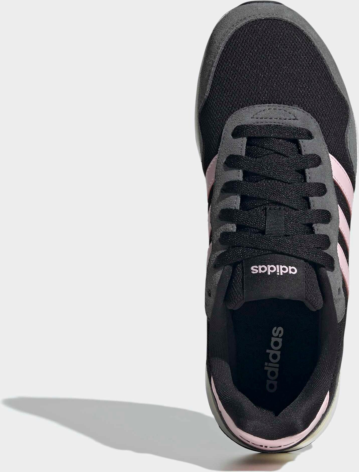 Sneaker ADIDAS SPORTSWEAR "RUN 60S 4.0", Damen, Gr. 37, schwarz (core schwarz, clear pink, carbon), Leder, Textil, Schuhe Sneaker, inspiriert vom Design der adidas ZX Modelle core schwarz, clear pink, carbon 37