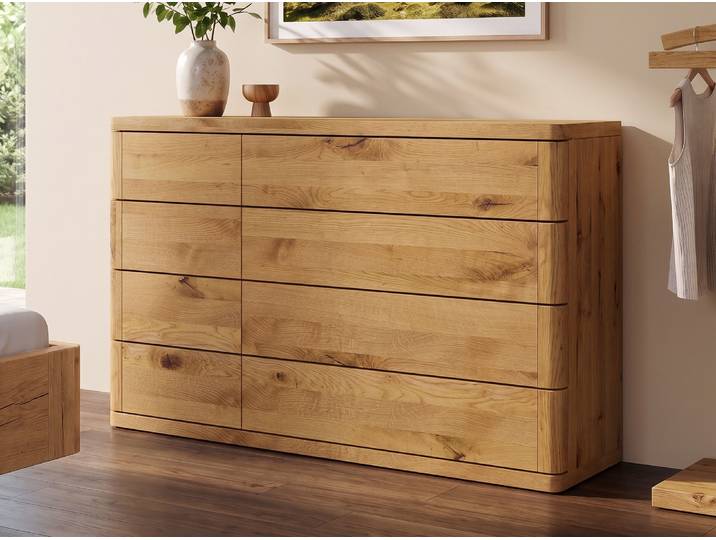 Wildeichenkommode „Diana“ 150 cm Massivholz Wildeiche