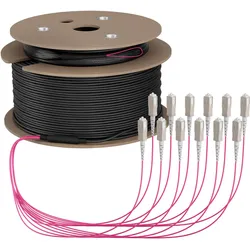 EFB Elektronik Trunkkabel U-DQ ZN BH OM4 12G 1x12 SC-SC 190m Dca LSZH (190 m), Netzwerkkabel
