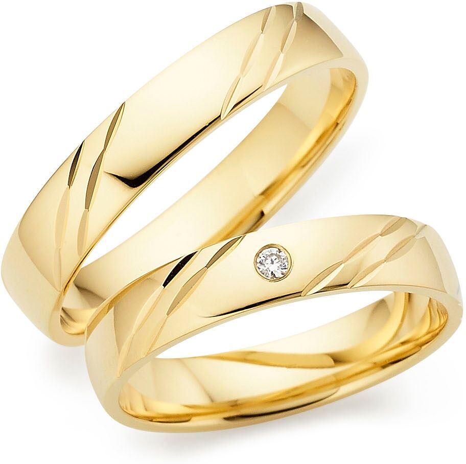 Trauring PHÖNIX "Schmuck" Gr. 57, gold (gelbgoldfarben), Fingerringe, Damen, 57, ohne Brillant, Gelbgold 333, 4mm, Trauring, Made in Germany