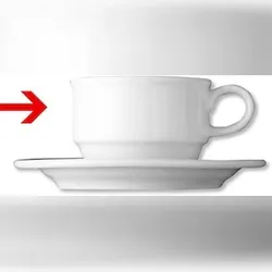 6 x Espressoobertasse, Inhalt: 0,10 ltr., Form Thomas TREND, Porzellan, uni weiss