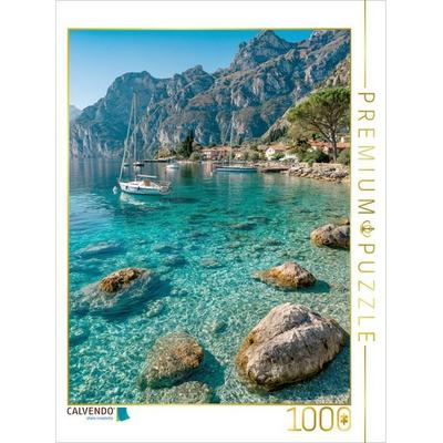 CALVENDO Puzzle Torbole - Türkisblaues Wasser und alpine Freiheit | 1000 Teile Lege-Größe 64x48cm Foto-Puzzle für glückliche Stunden