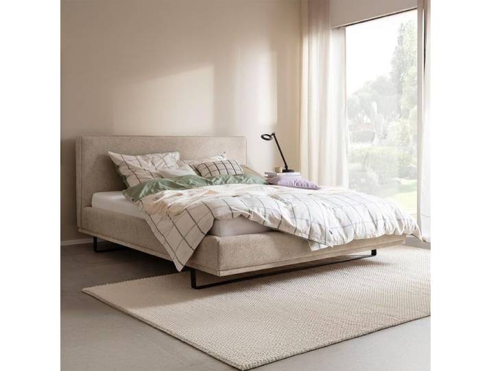 SCHÖNER WOHNEN-Kollektion Polsterbett Como Strukturstoff 180x200 cm Sand modern