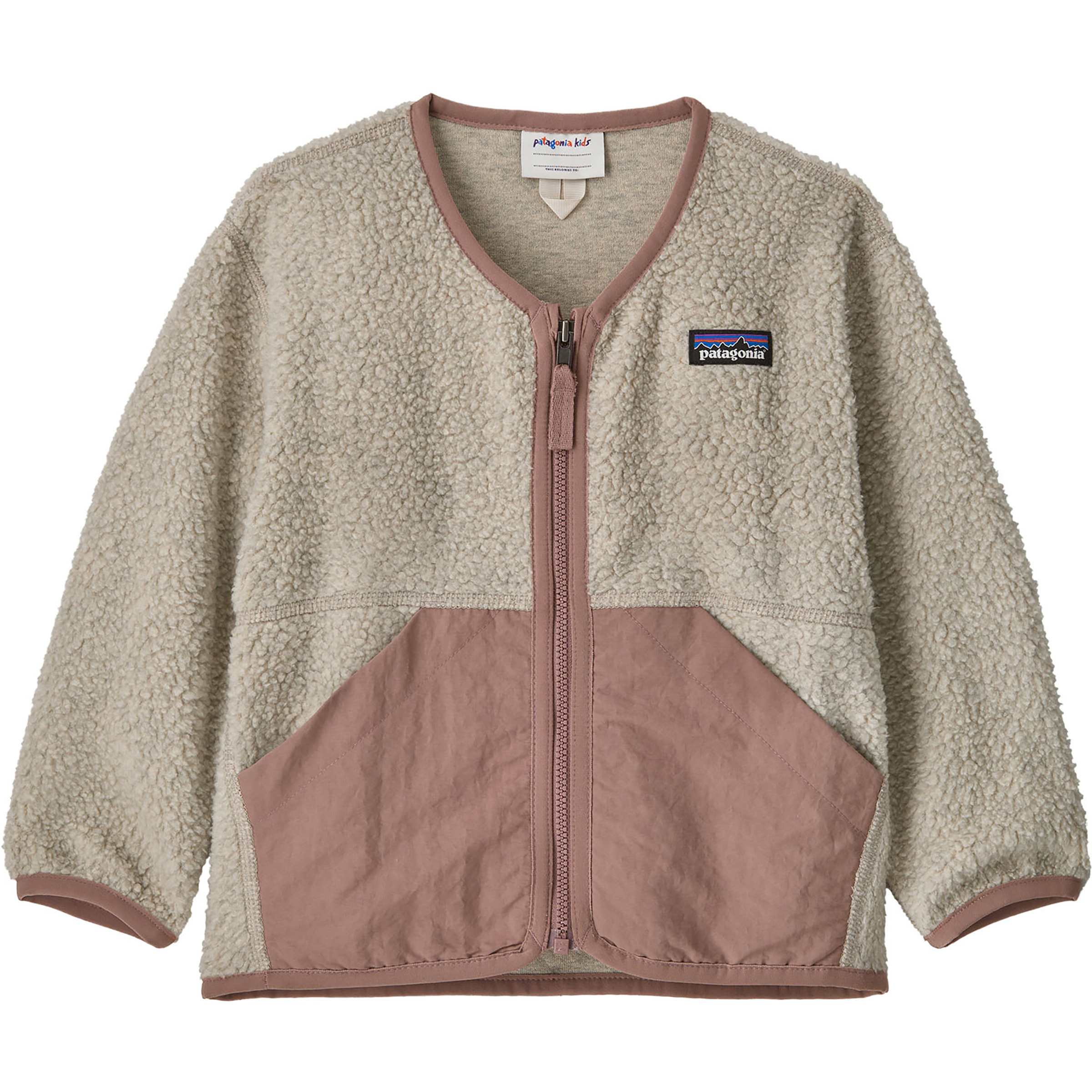 Patagonia Baby Shearling Kinder Fleecejacke beige Größe 84 Lifestyle Wasserabweisend Wasserabweisend