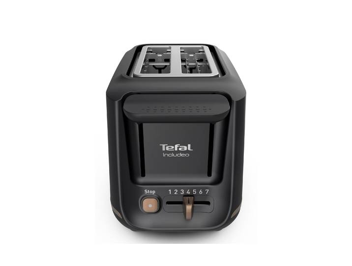 TEFAL Toaster Includeo Schwarz , schwarz, B:20,2cm H:18,2cm T:32,2cm, Toaster, Toaster