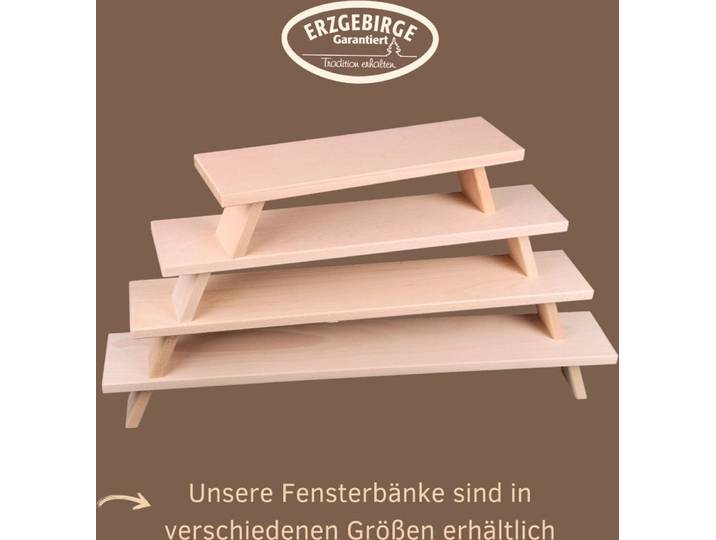 Schwibbogen-Fensterbank WEIGLA Weihnachtsdeko, Made in Germany , beige (natur), B:70cm H:11cm T:7,5cm, Holzwerkstoff, Schwibbögen, Schwibbogen-Fensterbank, aus Buchenholz, Tiefe ca. 7,5 cm