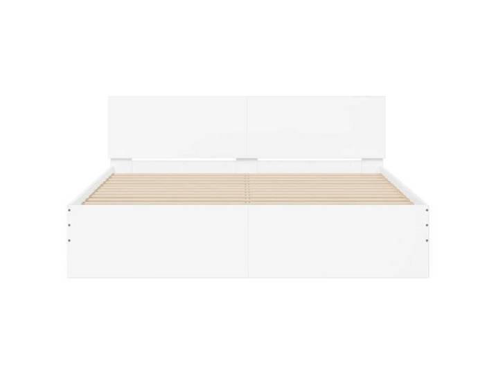 Maison Soldes Lit Adulte/Sommier à lattes Blanc Cadre de lit - sans matelas - blanc 140x190cm Moderne549878