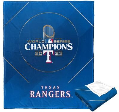 MLB Texas Rangers 2023 World Series Champions Glory Silk Touch Throw Blanket