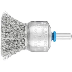 Pferd, Bürstenwerkzeug, Pinselbürste mit Schaft. ungezopft PBU 3029/6 INOX0.20 VPE: 10