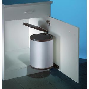 Wesco Einbaumülleimer Rondo, 8011206, ab 40cm Schrankbreite, Metall, 13 Liter
