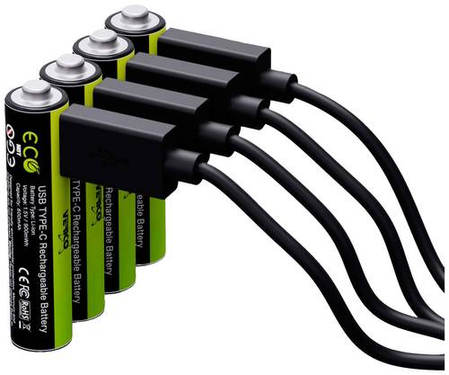 Verico LoopEnergy USB-C USB-C Akku Li-Ion 600 mAh 1.5V 4St.