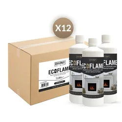 SOLOLED Bioethanol-Flüssigbrennstoff, geruchlos und farblos, 12-Liter-Packung für Biokamine
