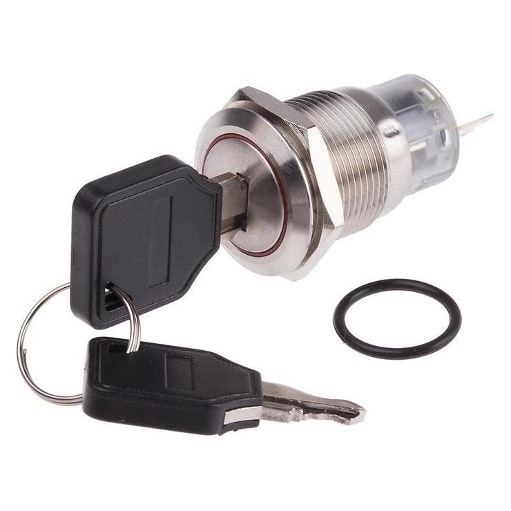 RS PRO Switch Key Lock 2 position return 19mm (8771999)