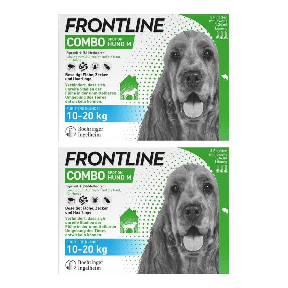 Boehringer Ingelheim VETMEDICA GmbH FRONTLINE COMBO Hund & Heim gegen Zecken Flöhe Larven 10-20 kg 08102564