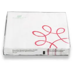 0110HWPS33 Pur Geflammt Rot, Servietten 20ST/Pk, 3lg