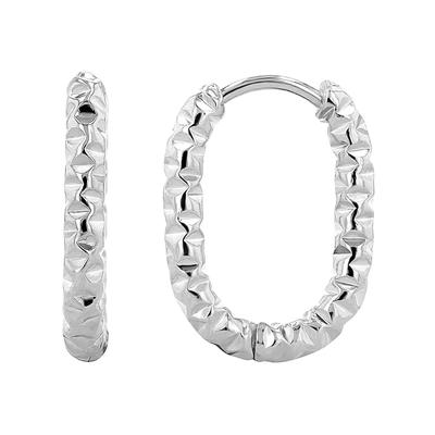Paar Creolen LADY, silber (silberfarben), Ohrringe, Damen