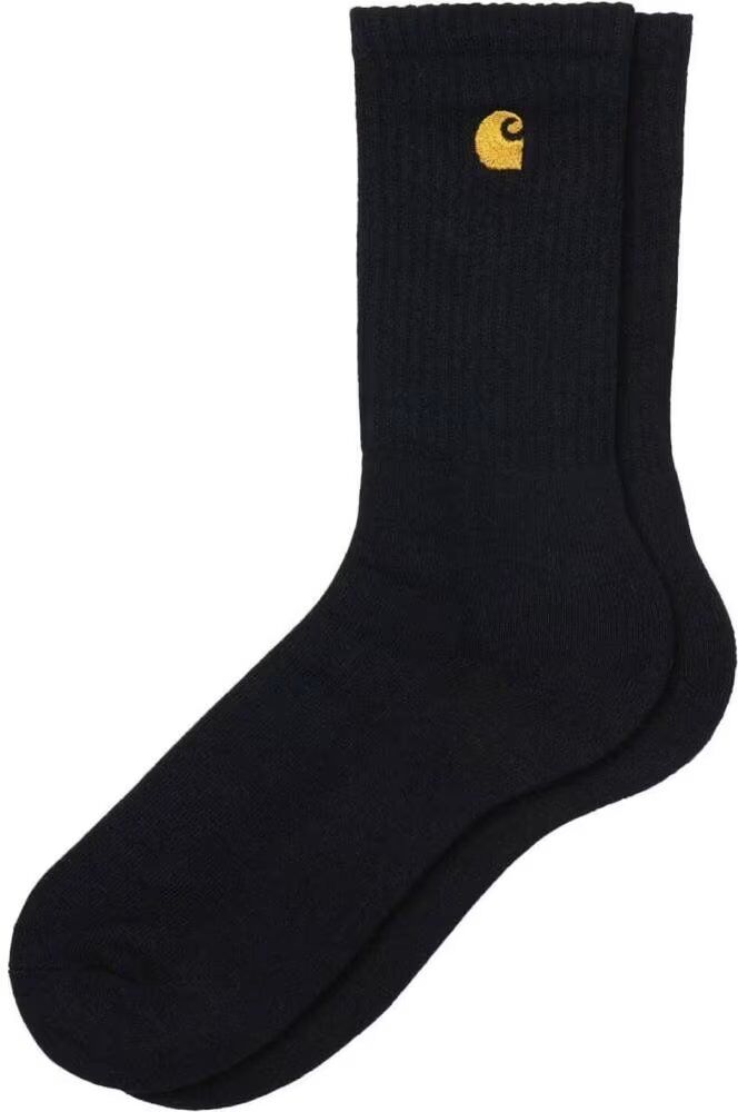 Calcetines Carhartt Wip Chase Socks Black-Gold Negros Unisex Talla Única Hombre
