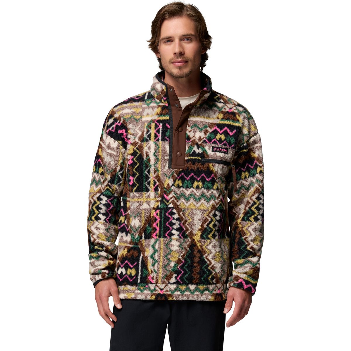 Columbia Men's Helvetia II Half Snap Fleece black geomix (012) XS 209846-2098461-012-XS