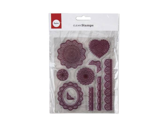 Rayher Clear Stamps Vintage Spitzenornamente 2-12.5 cm 1 Stück