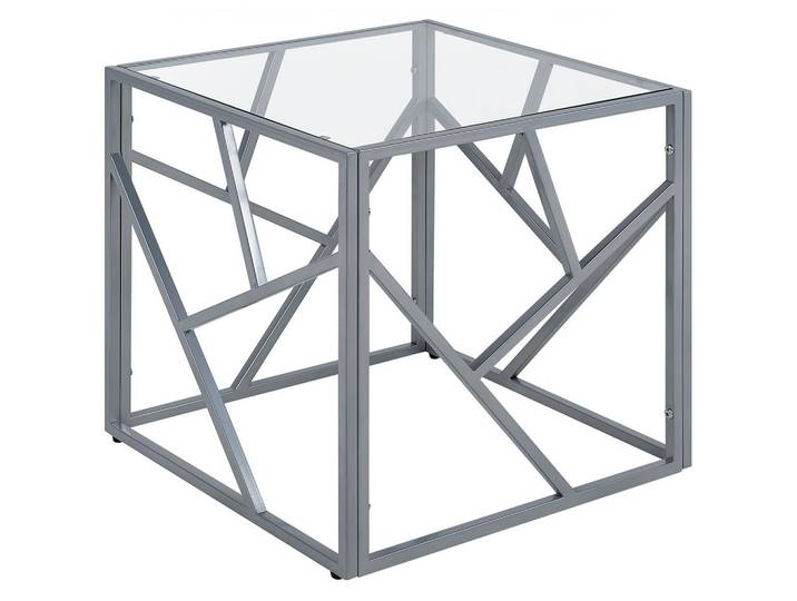 BEISTELLTISCH Glas silber quadratisch 50/50 cm Orland