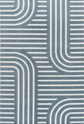 JONATHAN Y Finn High-Low MidCentury Modern Arch Stripe Two-Tone Indoor/Outdoor Rug