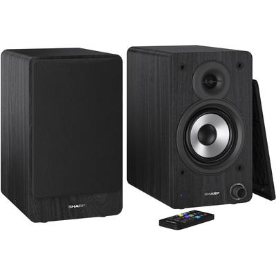 SHARP Lautsprecher "Regalboxen", schwarz, B:15,8cm H:24,8cm T:19cm, Lautsprecher
