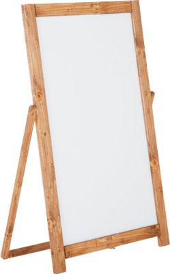 Update Display Infotafel FLOOR, magnethaftend, Whiteboard, klappbare Rückenstütze, Kiefernholz, 440 x 770 mm