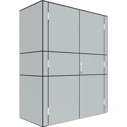 Bertilo HPL Geräteschrank Terrace High - 6 mm grau
